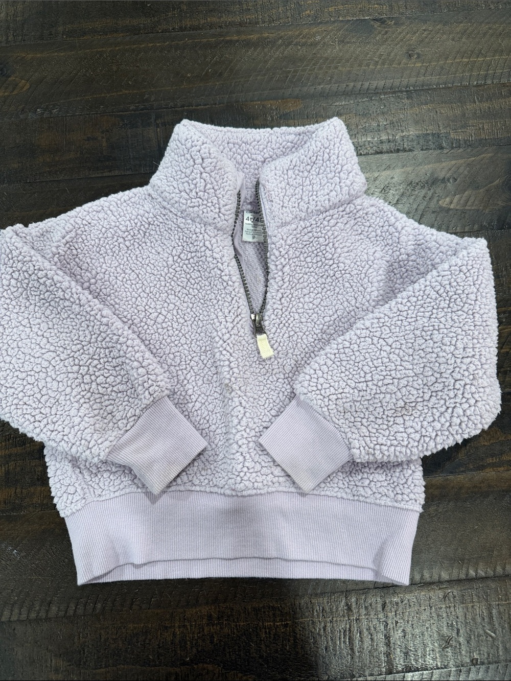 Carter's Light Lavender Sherpa Half-Zip Pullover